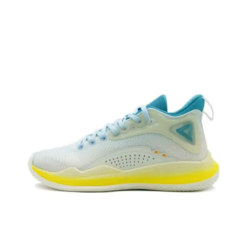 PEAK Cavalry 2 Амортизация Износостойкие Низкие Баскетбольные Кроссовки Мужские Белые и Синие