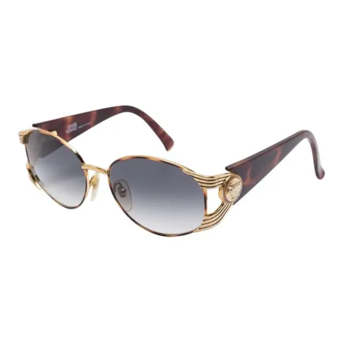 VERSACE Металл Ацетат OVAL SUNGLASSES Мужской Черепаховый