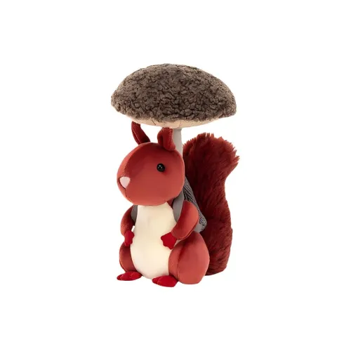 JELLYCAT Forest Animal Collection Гриб Собирающий Маленькая Белка Кукла Плюшевая Кукла 20 см Высота