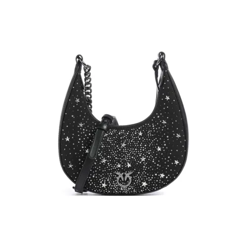 PINKO Brioche Хлопок Сумка через плечо Сумка на плечо Мини Женская Черная