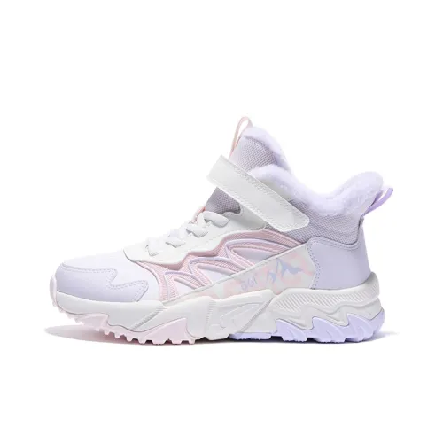 361°KIDS Противоскользящие Амортизирующие Устойчивые к износу Термические Высокие Кеды для детей Lifestyle Shoes Фиолетовый Белый Подростки