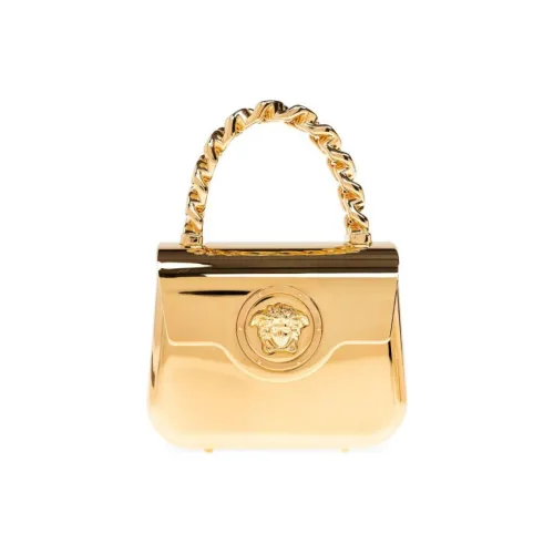 VERSACE Телячья кожа и металл сумка-тоут сумка для покупок сумка через плечо сумка мини женская золотая