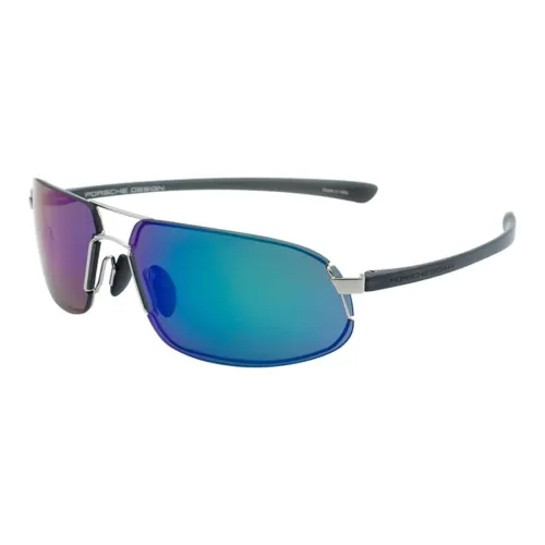 PORSCHE DESIGN Биологические Стальные Квадратные Солнцезащитные Очки Мужские Черные