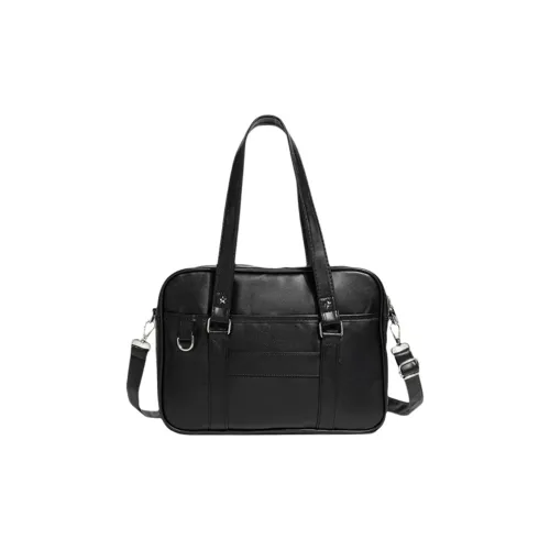 MARKANGARO ПУ (полиуретан) Курьерская сумка Стандартная Женская Обсидиан Черный \ Коричневый