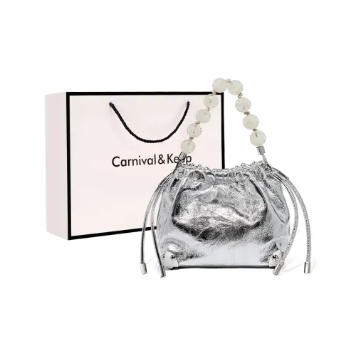 Carnival Keep Коровья кожа Сумка Сумка через плечо Сумка на плечо Стандартная Женская Серебряный Черный Экрю