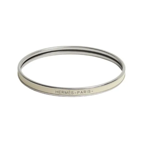 HERMES Эмаль Браслеты Унисекс Серебряный