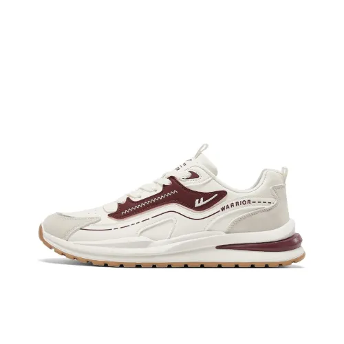 Warrior Shock Absorbers Slip-Resistant Abrasion-Resistant Low Top Casual Men's Beige Burgundy Warrior Шок Absorbers Противоскользящий Устойчивый к Износу Низкий Топ Повседневный Мужской Бежевый Бордовый
