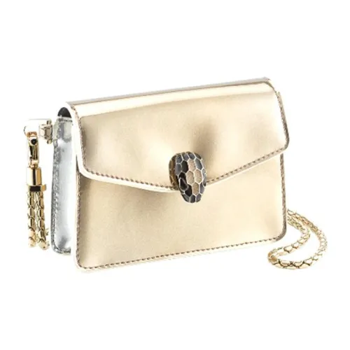 BVLGARI Serpenti Series Телячья кожа Кошелек Мини Женский Золотой