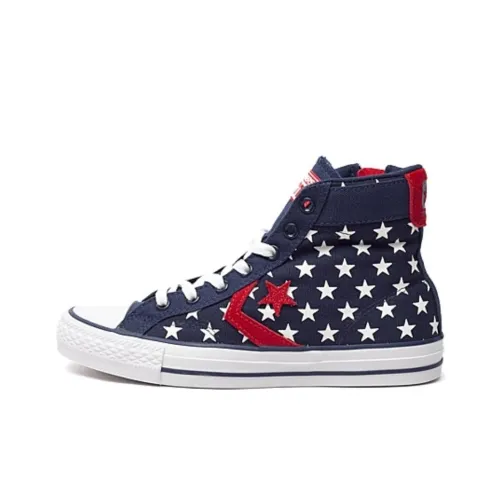 Конверс Износостойкие Высокие Кеды Унисекс Синие