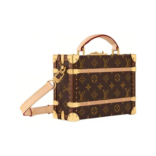 LOUIS VUITTON Покрытый холст Ручная сумка Сумка через плечо Женская Коричневая