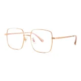 [17713 Позиционирование стиля] Матовый Розовое Золото-C12 & Защита от синего света 0 диоптрий Несъемные Линзы