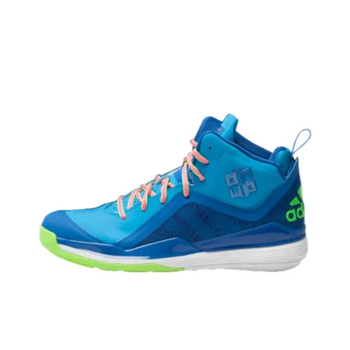 Adidas Slip-resistant Abrasion-resistant High Top Basketball Shoes Men's Blue Adidas Противоскользящие Износостойкие Высокие Баскетбольные Кроссовки Мужские Синие