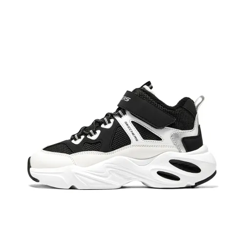 Беговые кроссовки Skechers Kids MID Топ Черный/Белый для школьников