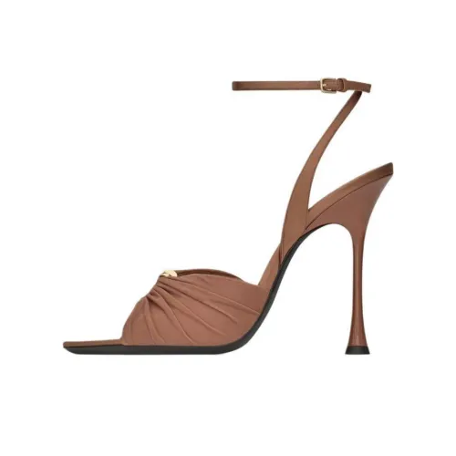 SAINT LAURENT Lola One Strap Sandals 11cm Women's Umber