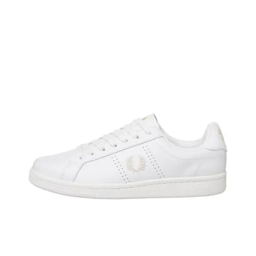 FRED PERRY Slip-resistant Abrasion-resistant Low-top Skateboard Shoes Men's White FRED PERRY Противоскользящие Износостойкие Низкие Кеды для Скейтбординга Мужские Белые