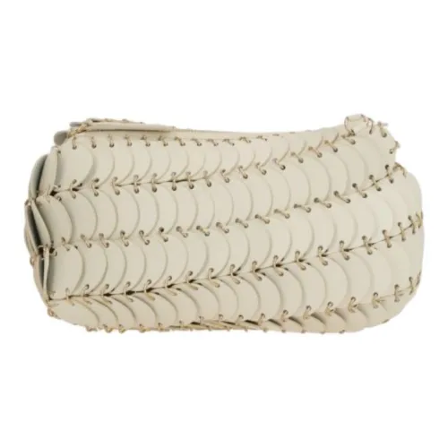 Paco Rabanne Сумка через плечо из кожи женская бежевая