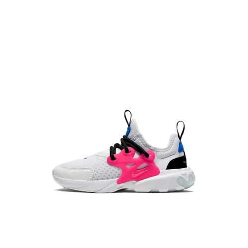 nike React Presto Устойчивый к истиранию Низкий Топ Детские Лайфстайл Обувь Белый Розовый Дети Возраст 3-7 лет