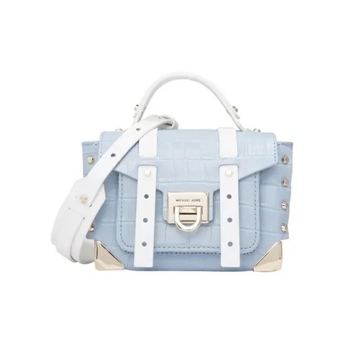 MICHAEL KORS Manhattan Кожа Ручная Сумка Сумка через плечо Сумка на плечо Женская Светло-синяя