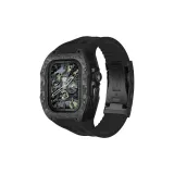 Чёрный корпус (углеродное волокно) + чёрный ремешок