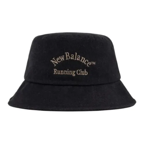 New Balance совместный бренд Cotton Bucket Hats Унисекс Черный Синий