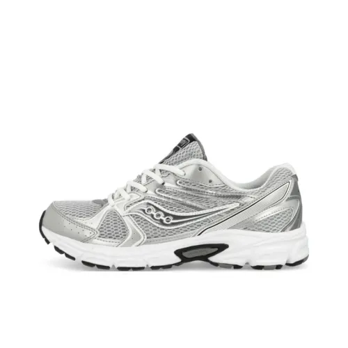 Saucony Ride Millennium Slip-Resistant Abrasion-Resistant Low-Top Беговые кроссовки Унисекс Silver White