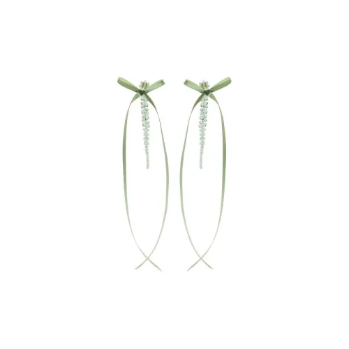 SIMONE ROCHA Кристалл Полиэстер Серьги из латани Женские Зеленый