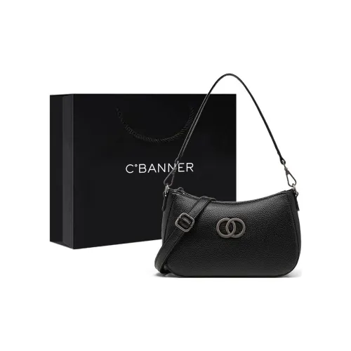 C°BANNER Коровья кожа с синтетической кожей сумка через плечо стандартная женская черная