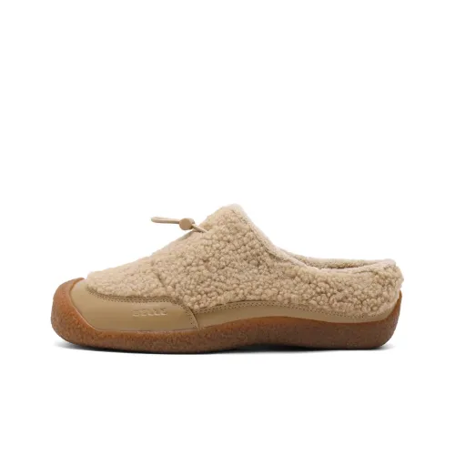 BELLE Резиновая подошва устойчивая к истиранию домашние тапочки женские хаки абрикос