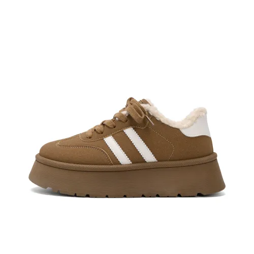 HUANQIU Slip-resistant Abrasion-resistant Low Top Casual Women's Coffee HUANQIU Противоскользящий Устойчивый к истиранию Низкий Топ Повседневный Женский Кофейный