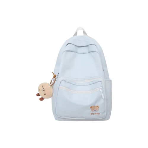 KAMLUI Оксфорд Рюкзак Стандартный Унисекс Черный Экрю Светло-Синий