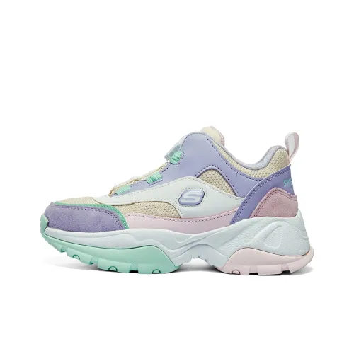 Skechers MID Топ Kids Lifestyle Shoes Белый Фиолетовый Зеленый Подростки