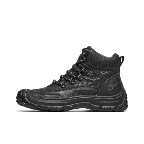 C°BANNER Casual High Top Black Wool Men's