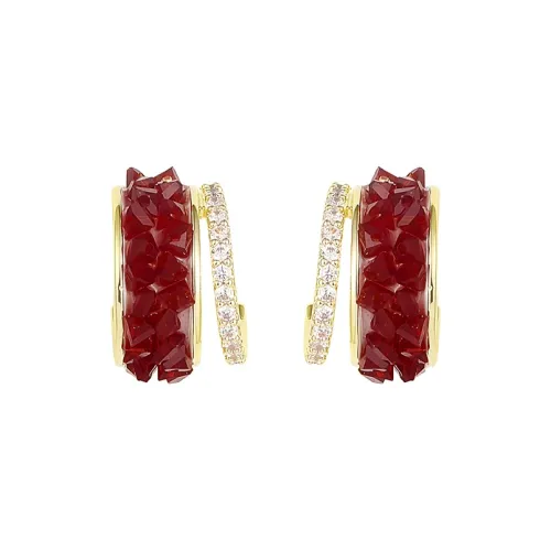 Серьги-гвоздики CAROMAY из серебра S925 женские