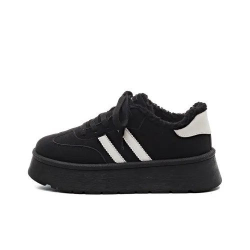 HUANQIU Термический Slip-Resistant и Устойчивый к Износу Низкий Топ Скейтборд Кроссовки Женские Черные