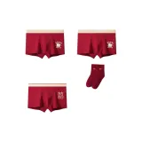 Минималистский стиль Красный + Минималистский стиль Красный + Great Радость Красный + Процветание Носки*1