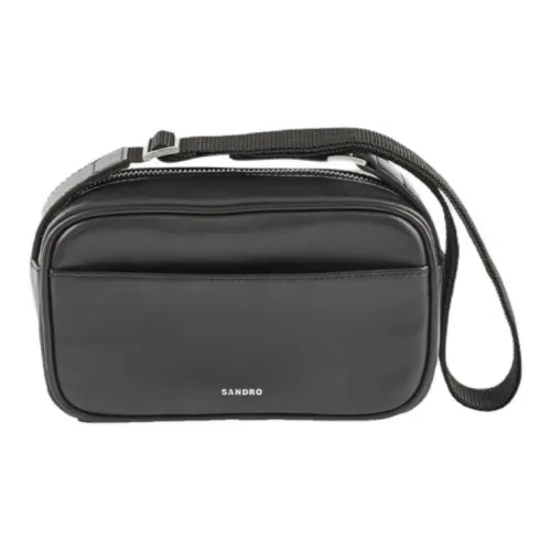 Sandro Коровья кожа Портативная сумка через плечо маленькая мужская черная