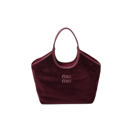 MIU MIU Вельветовая сумка-тоут сумка для покупок женская амарант красный
