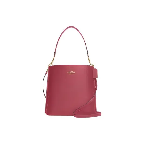 COACH Mollie Кожа Ведрообразная Сумка Сумка Сумка через плечо Сумка через плечо Большая Женская Красная