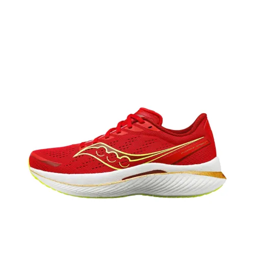 Saucony Endorphin Speed 3 Амортизация и Дышащий Низкий Топ Беговые кроссовки Мужские Красные