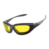 Черная оправа с меняющими цвет линзами (желтый) [двойное назначение для дневного и ночного использования] с эффектом ночного осветления