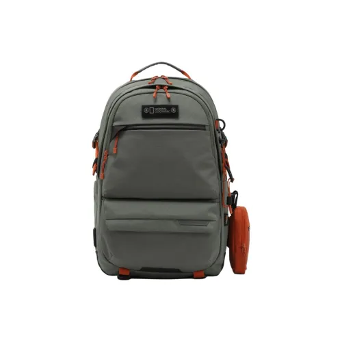 NATIONAL GEOGRAPHIC Reflective Material Backpack Unisex Khaki Green NATIONAL GEOGRAPHIC Светоотражающий материал рюкзак унисекс хаки зеленый