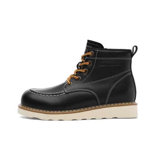 Dickies Детские кожаные сапоги High Top Черные Kids