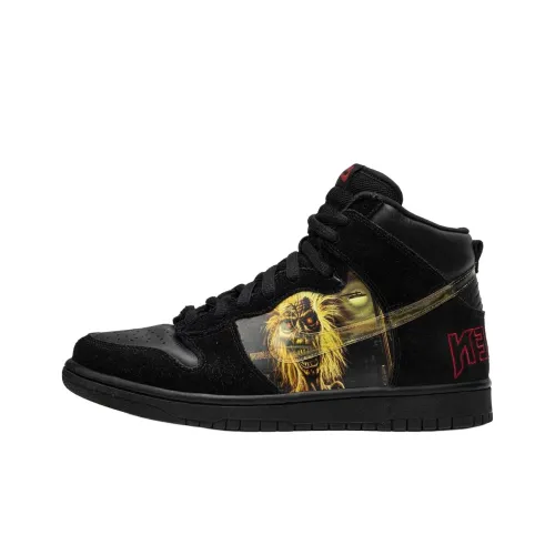 Nike Dunk SB Slip-resistant Abrasion-resistant High Top Skateboard Shoes Unisex Black Найк Dunk SB Противоскользящие Износостойкие Высокие Кроссовки для Скейтбординга Унисекс Черные