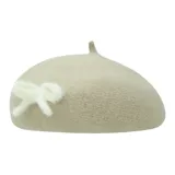 Плюшевый берет - бежевый