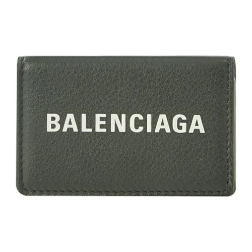Balenciaga Повседневный Кожа Кошелек Мини Унисекс Серый Зеленый