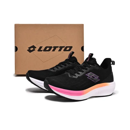 LOTTO Износостойкий Дышащий Низкий Топ Тренировочные Беговые Кроссовки Женские Черный Рододендрон Красный