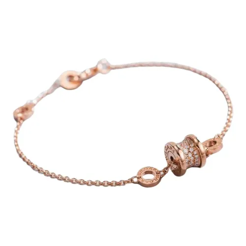 BVLGARI B.zero1 Браслет Браслет-цепочка B.zero1, Розовое Золото 18 Карат, Бриллиантовое Паве На Спирали