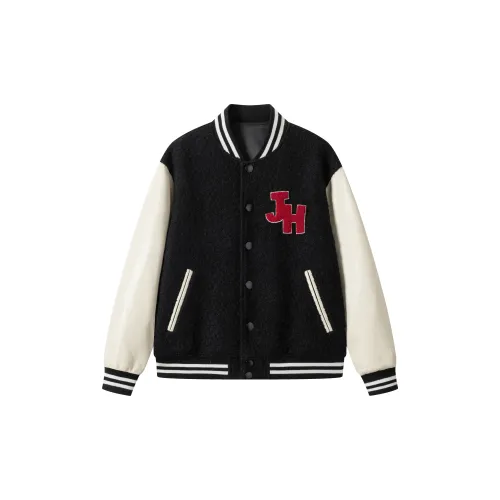 JEFF HAMILTON Черно-белая с кожаными вставками унисекс куртка