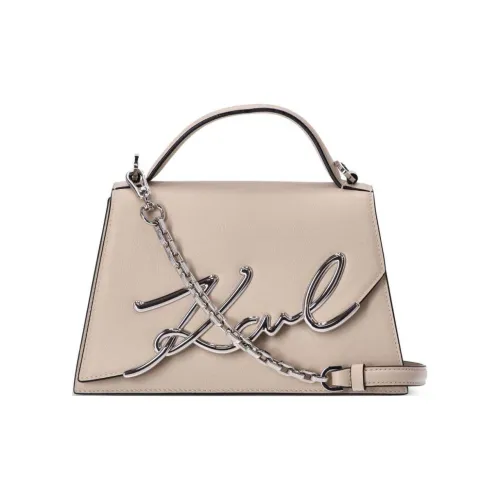 Karl Lagerfeld Телячья кожа Сумка через плечо Сумка среднего размера Женская Розовая