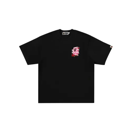 A BATHING APE Анти Социальный Клуб Коллаборация Унисекс Футболки